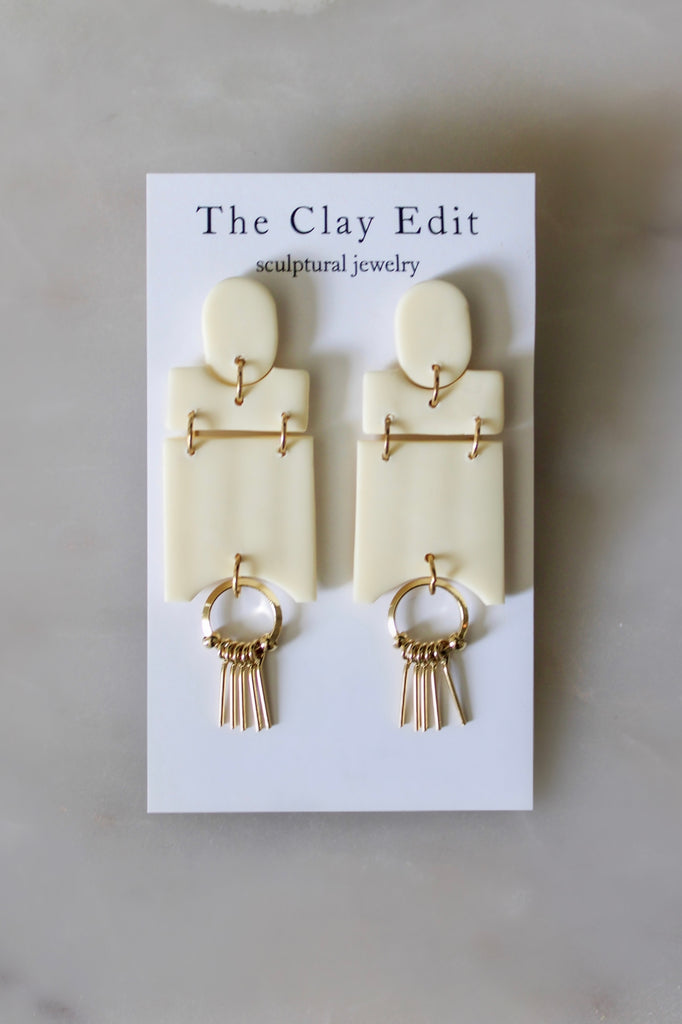 The Suri Earring - Cream